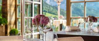 Tisch gedeckt Restaurant Grundlsee