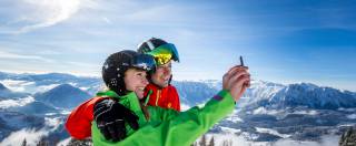 Ski fahren Selfie Berge 