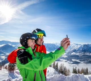 Ski fahren Selfie Berge 